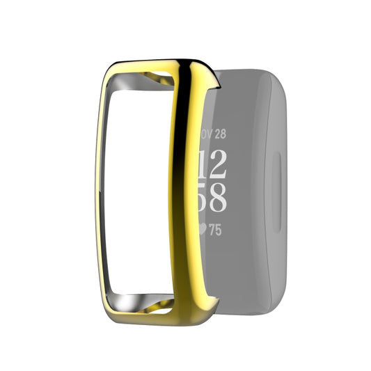 For Fitbit Inspire 2 Full Coverage TPU Protective Case Cover(Gold) - Watch Cases by buy2fix | Online Shopping UK | buy2fix