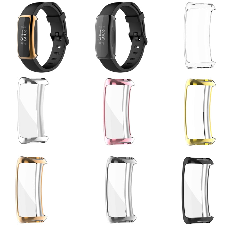 For Fitbit Inspire 2 Full Coverage TPU Protective Case Cover(Gold) - Watch Cases by buy2fix | Online Shopping UK | buy2fix