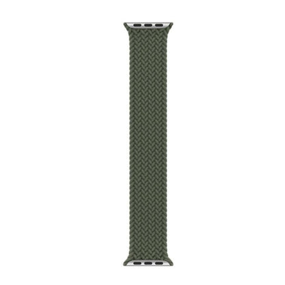 Nylon Single-turn Braided Watch Band For Apple Watch Series 9&8&7 41mm / SE 3&SE 2&6&SE&5&4 40mm / 3&2&1 38mm, Length:S 130mm(Olive Green) by buy2fix