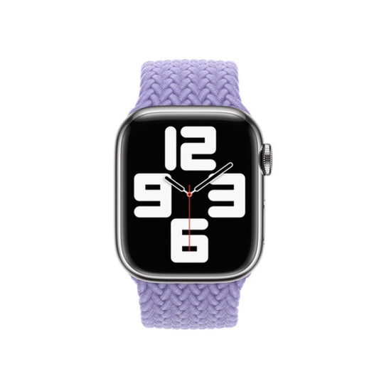 Nylon Single-turn Braided Watch Band For Apple Watch Series 9&8&7 41mm / SE 3&SE 2&6&SE&5&4 40mm / 3&2&1 38mm, Length:S 130mm(British Lavender) by buy2fix