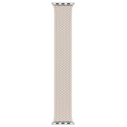 Nylon Single-turn Braided Watch Band For Apple Watch Series 9&8&7 41mm / SE 3&SE 2&6&SE&5&4 40mm / 3&2&1 38mm, Length:S 130mm (Starlight) - Watch Bands by buy2fix | Online Shopping UK | buy2fix