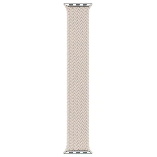 Nylon Single-turn Braided Watch Band For Apple Watch Series 9&8&7 41mm / SE 3&SE 2&6&SE&5&4 40mm / 3&2&1 38mm, Length:S 130mm (Starlight) - Watch Bands by buy2fix | Online Shopping UK | buy2fix