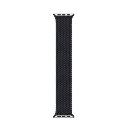 Nylon Single-turn Braided Watch Band For Apple Watch Series 9&8&7 41mm / SE 3&SE 2&6&SE&5&4 40mm / 3&2&1 38mm, Length:L 155mm(Black) by buy2fix