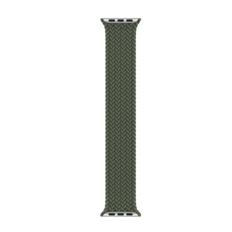 Nylon Single-turn Braided Watch Band For Apple Watch Series 7 41mm / 6 & SE & 5 & 4 40mm / 3 & 2 & 1 38mm, Length:L 155mm(Olive Green) by buy2fix