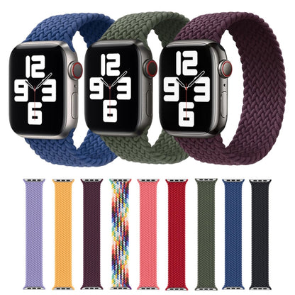 Nylon Single-turn Braided Watch Band For Apple Watch Series 9&8&7 41mm / SE 3&SE 2&6&SE&5&4 40mm / 3&2&1 38mm, Length:L 155mm(Blue) by buy2fix