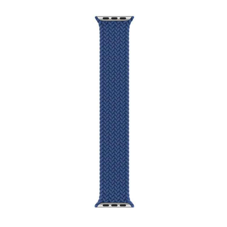 Nylon Single-turn Braided Watch Band For Apple Watch Series 7 45mm / 6 & SE & 5 & 4 44mm / 3 & 2 & 1 42mm, Length:S 138mm(Blue) by buy2fix