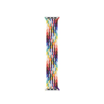 Nylon Single-turn Braided Watch Band For Apple Watch Ultra 49mm&Watch Ultra 2 49mm / Series 9&8&7 45mm / SE 3&SE 2&6&SE&5&4 44mm / 3&2&1 42mm, Length:S 138mm(Rainbow Color) by buy2fix