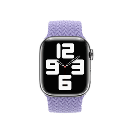 Nylon Single-turn Braided Watch Band For Apple Watch Ultra 49mm&Watch Ultra 2 49mm / Series 9&8&7 45mm / SE 3&SE 2&6&SE&5&4 44mm / 3&2&1 42mm, Length:S 138mm(British Lavender) by buy2fix