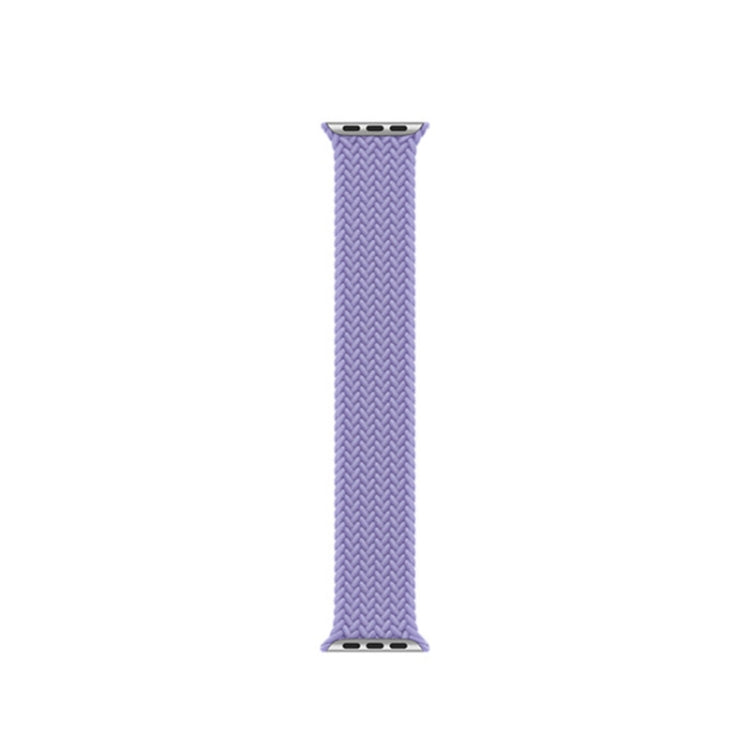 Nylon Single-turn Braided Watch Band For Apple Watch Ultra 49mm&Watch Ultra 2 49mm / Series 9&8&7 45mm / SE 3&SE 2&6&SE&5&4 44mm / 3&2&1 42mm, Length:S 138mm(British Lavender) by buy2fix