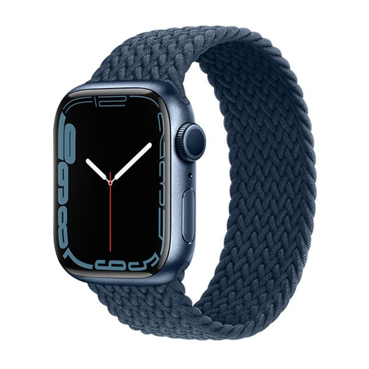 Nylon Single-turn Braided Watch Band For Apple Watch Ultra 49mm&Watch Ultra 2 49mm / Series 9&8&7 45mm / SE 3&SE 2&6&SE&5&4 44mm / 3&2&1 42mm, Length:S 138mm (Starlight Blue) by buy2fix
