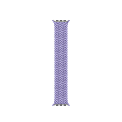 Nylon Single-turn Braided Watch Band For Apple Watch Ultra 49mm&Watch Ultra 2 49mm / Series 9&8&7 45mm / SE 3&SE 2&6&SE&5&4 44mm / 3&2&1 42mm, Length:M 155mm(British Lavender) by buy2fix