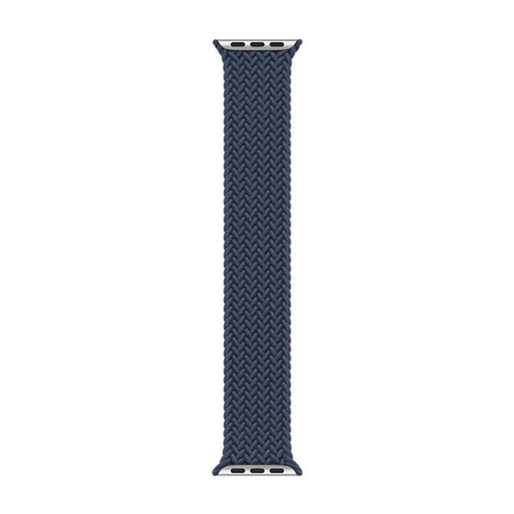 Nylon Single-turn Braided Watch Band For Apple Watch Ultra 49mm&Watch Ultra 2 49mm / Series 9&8&7 45mm / SE 3&SE 2&6&SE&5&4 44mm / 3&2&1 42mm, Length:M 155mm (Starlight Blue) by buy2fix