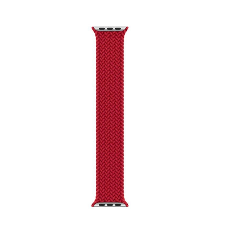 Nylon Single-turn Braided Watch Band For Apple Watch Series 7 45mm / 6 & SE & 5 & 4 44mm / 3 & 2 & 1 42mm, Length:L 170mm(Red) by buy2fix