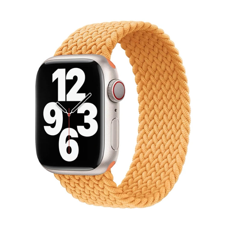 Nylon Single-turn Braided Watch Band For Apple Watch Ultra 49mm&Watch Ultra 2 49mm / Series 9&8&7 45mm / SE 3&SE 2&6&SE&5&4 44mm / 3&2&1 42mm, Length:L 170mm(Milky Beige) by buy2fix