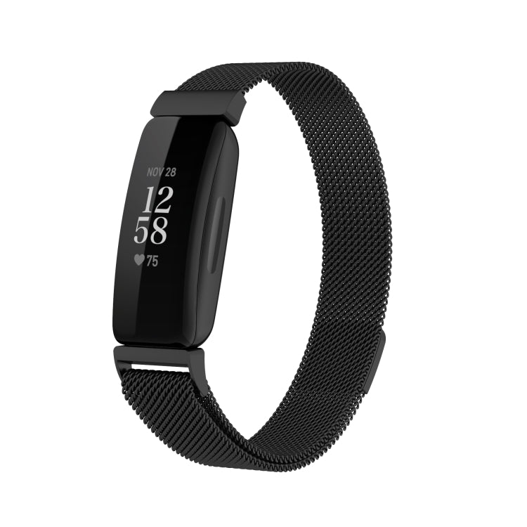 For Fitbit Inspire 2 Milanese  Watch Band, Size:S(Black) - Watch Bands by buy2fix | Online Shopping UK | buy2fix