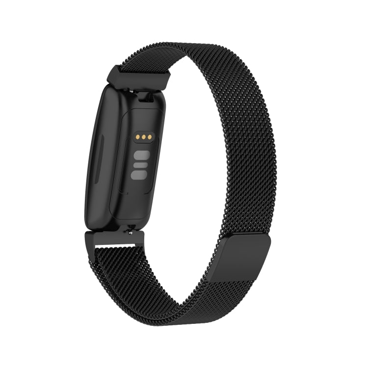 For Fitbit Inspire 2 Milanese  Watch Band, Size:S(Black) - Watch Bands by buy2fix | Online Shopping UK | buy2fix
