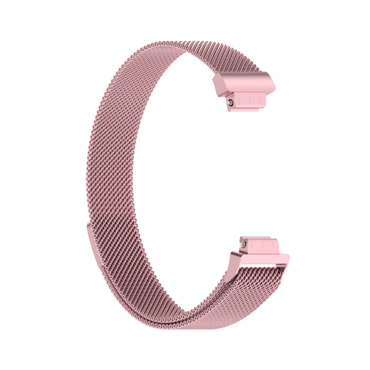 For Fitbit Inspire 2 Milanese  Watch Band, Size:L(Rose Pink) - Watch Bands by buy2fix | Online Shopping UK | buy2fix