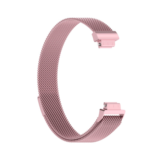 For Fitbit Inspire 2 Milanese  Watch Band, Size:L(Rose Pink) - Watch Bands by buy2fix | Online Shopping UK | buy2fix