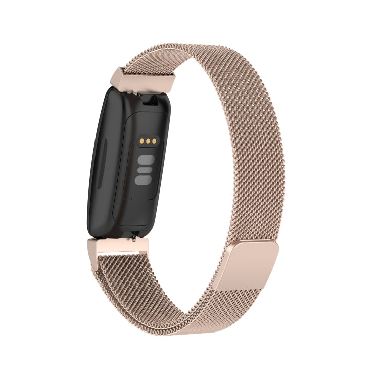For Fitbit Inspire 2 Milanese  Watch Band, Size:L(Champagne Gold) - Watch Bands by buy2fix | Online Shopping UK | buy2fix