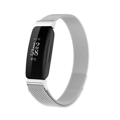 For Fitbit Inspire 2 Milanese  Watch Band, Size:L(Silver) - Watch Bands by buy2fix | Online Shopping UK | buy2fix