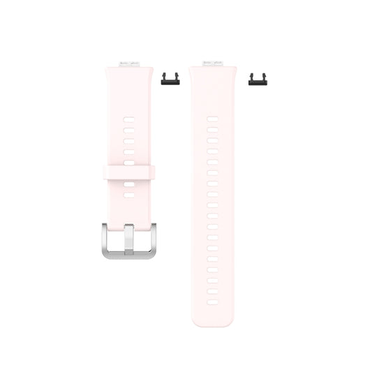 For Huawei Watch Fit Silicone Watch Band with Stainless Steel Buckle(Pink) by buy2fix