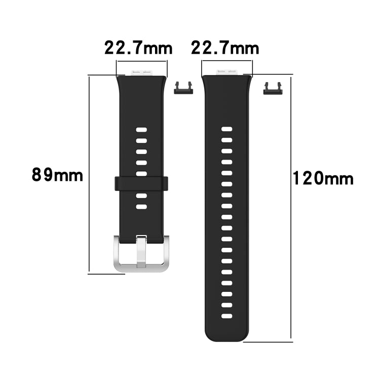 For Huawei Watch Fit Silicone Watch Band with Stainless Steel Buckle(Blue Grey) by buy2fix