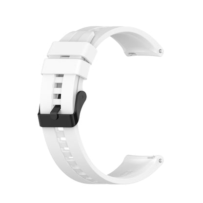 For Huawei Watch GT 2 42mm Silicone Watch Band with Black Buckle(White) by buy2fix