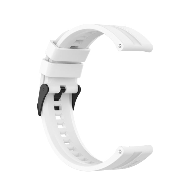 For Huawei Watch GT 2 42mm Silicone Watch Band with Black Buckle(White) by buy2fix