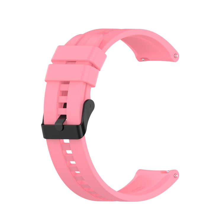 For Huawei Watch GT 2 42mm Silicone Watch Band with Black Buckle(Pink) by buy2fix