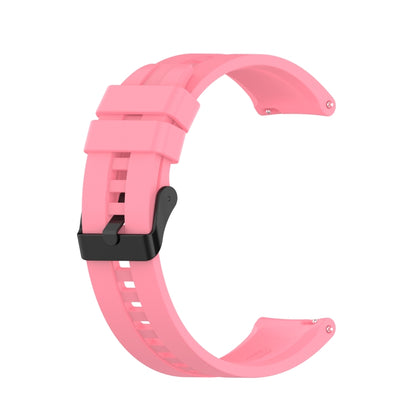 For Huawei Watch GT 2 42mm Silicone Watch Band with Black Buckle(Pink) by buy2fix