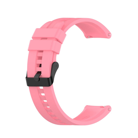 For Huawei Watch GT 2 42mm Silicone Watch Band with Black Buckle(Pink) by buy2fix