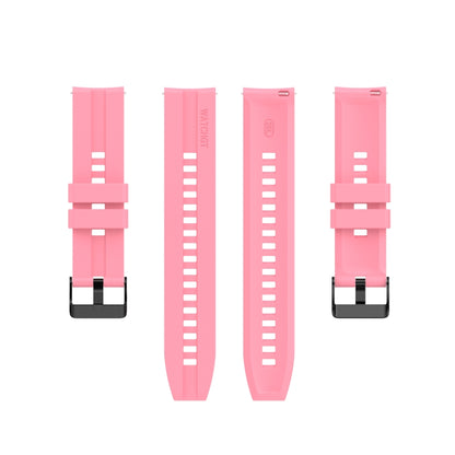 For Huawei Watch GT 2 42mm Silicone Watch Band with Black Buckle(Pink) by buy2fix