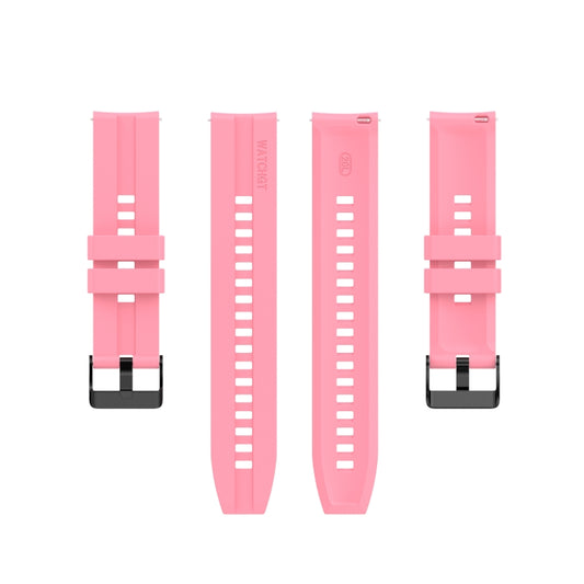 For Huawei Watch GT 2 42mm Silicone Watch Band with Black Buckle(Pink) by buy2fix