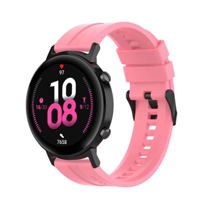 For Huawei Watch GT 2 42mm Silicone Watch Band with Black Buckle(Pink) by buy2fix
