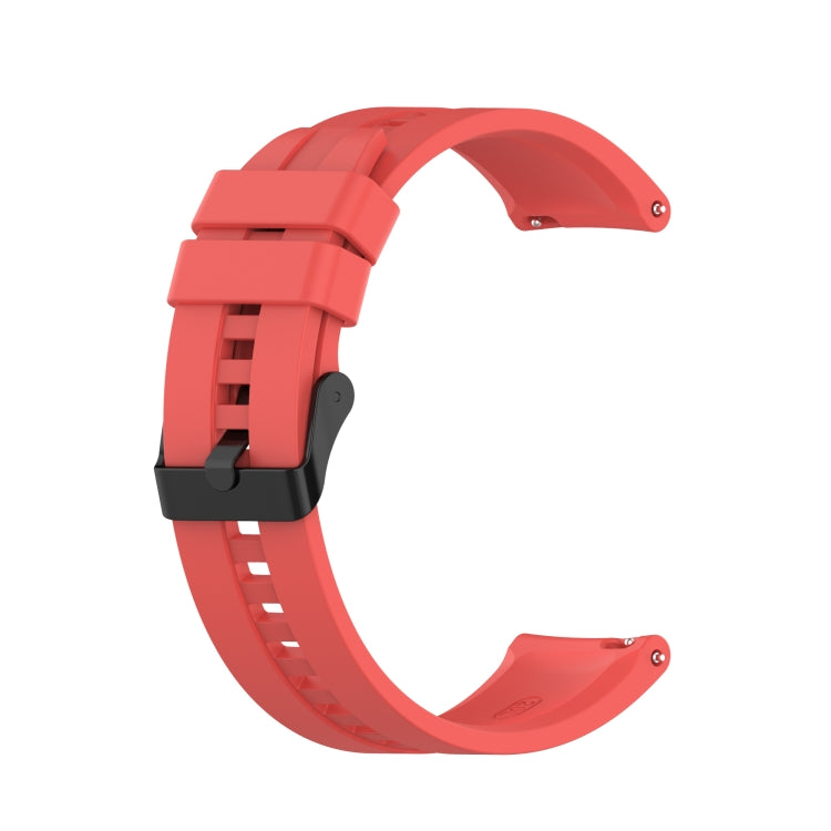 For Huawei Watch GT 2 42mm Silicone Watch Band with Black Buckle(Red) by buy2fix