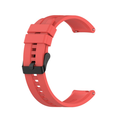 For Huawei Watch GT 2 42mm Silicone Watch Band with Black Buckle(Red) by buy2fix