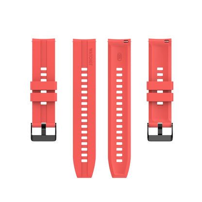 For Huawei Watch GT 2 42mm Silicone Watch Band with Black Buckle(Red) by buy2fix