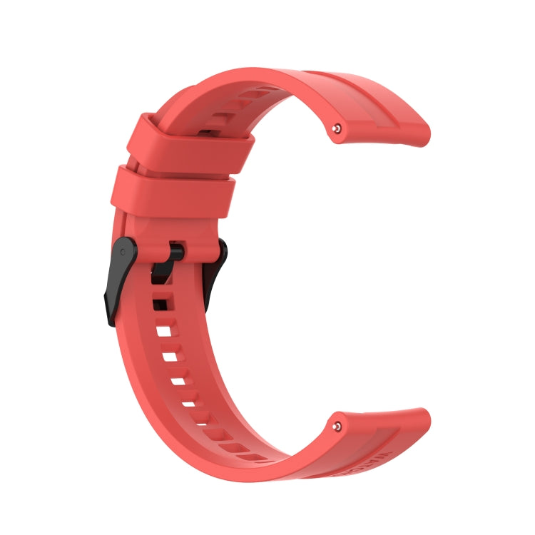 For Huawei Watch GT 2 42mm Silicone Watch Band with Black Buckle(Red) by buy2fix