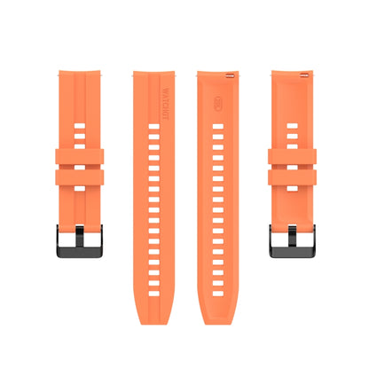For Huawei Watch GT 2 42mm Silicone Watch Band with Black Buckle(Vibrant Orange) by buy2fix