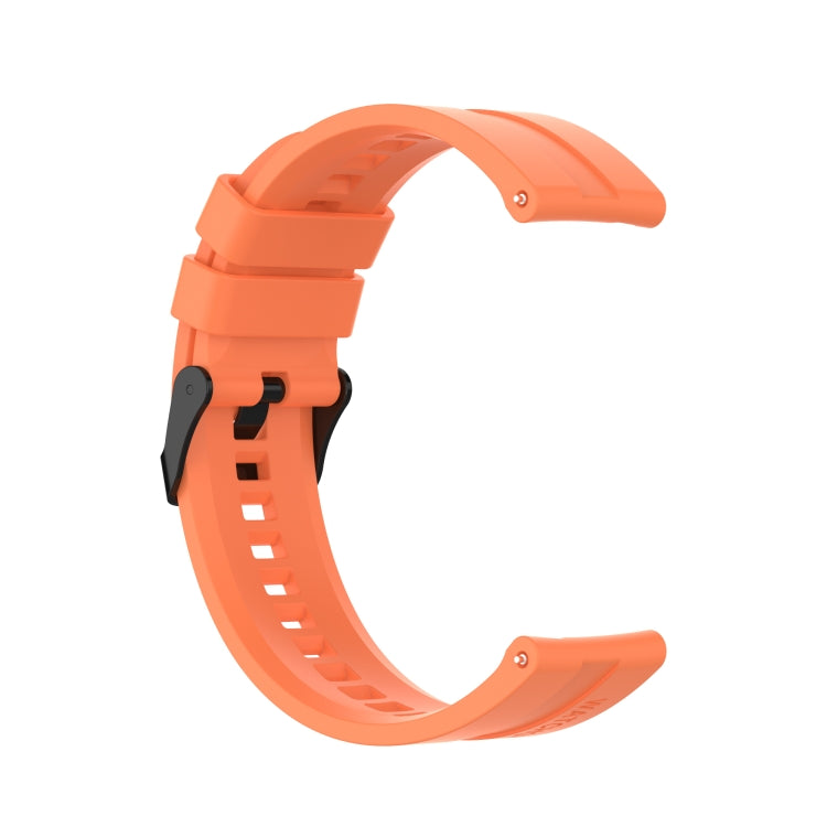 For Huawei Watch GT 2 42mm Silicone Watch Band with Black Buckle(Vibrant Orange) by buy2fix