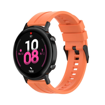 For Huawei Watch GT 2 42mm Silicone Watch Band with Black Buckle(Vibrant Orange) by buy2fix