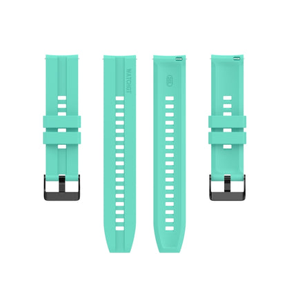 For Huawei Watch GT 2 42mm Silicone Watch Band with Black Buckle(Aurora Blue) by buy2fix