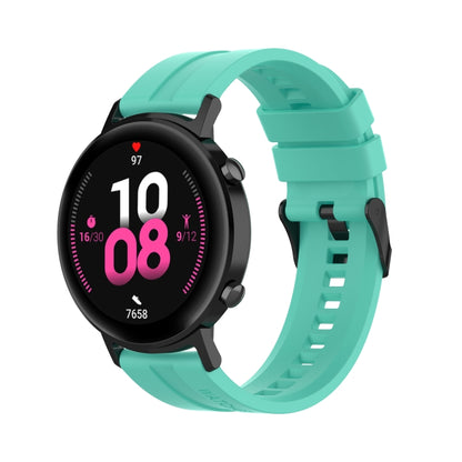 For Huawei Watch GT 2 42mm Silicone Watch Band with Black Buckle(Aurora Blue) by buy2fix