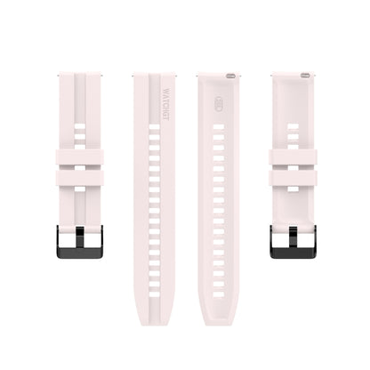 For Huawei Watch GT 2 42mm Silicone Watch Band with Black Buckle(Quicksand Pink) by buy2fix