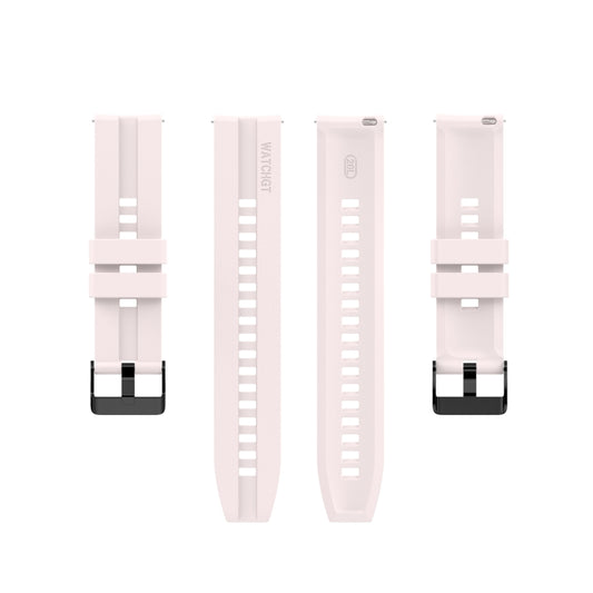 For Huawei Watch GT 2 42mm Silicone Watch Band with Black Buckle(Quicksand Pink) by buy2fix
