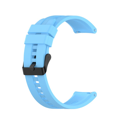 For Huawei Watch GT 2 42mm Silicone Watch Band with Black Buckle(Sky Blue) by buy2fix