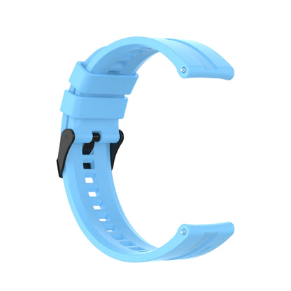 For Huawei Watch GT 2 42mm Silicone Watch Band with Black Buckle(Sky Blue) by buy2fix