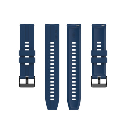For Huawei Watch GT 2 42mm Silicone Watch Band with Black Buckle(Dark Blue) by buy2fix