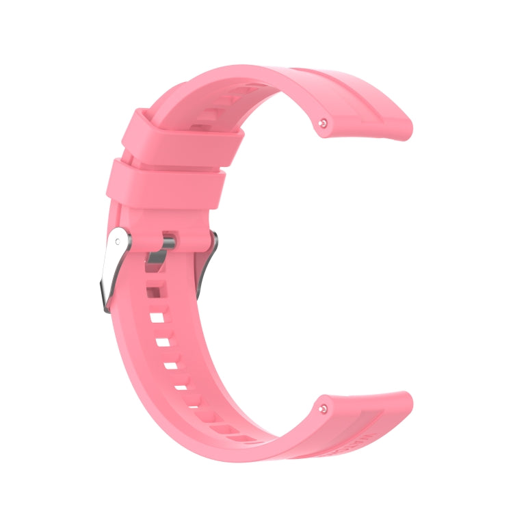 For Huawei Watch GT 2 42mm Silicone Watch Band with Silver Buckle(Pink) by buy2fix