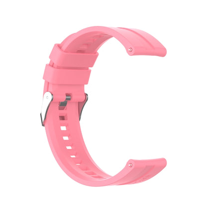 For Huawei Watch GT 2 42mm Silicone Watch Band with Silver Buckle(Pink) by buy2fix